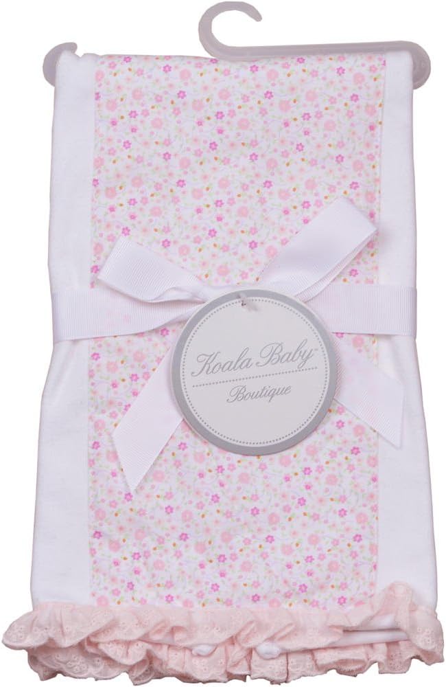 Koala Baby Boutique Girls Floral Single Burp Cloth