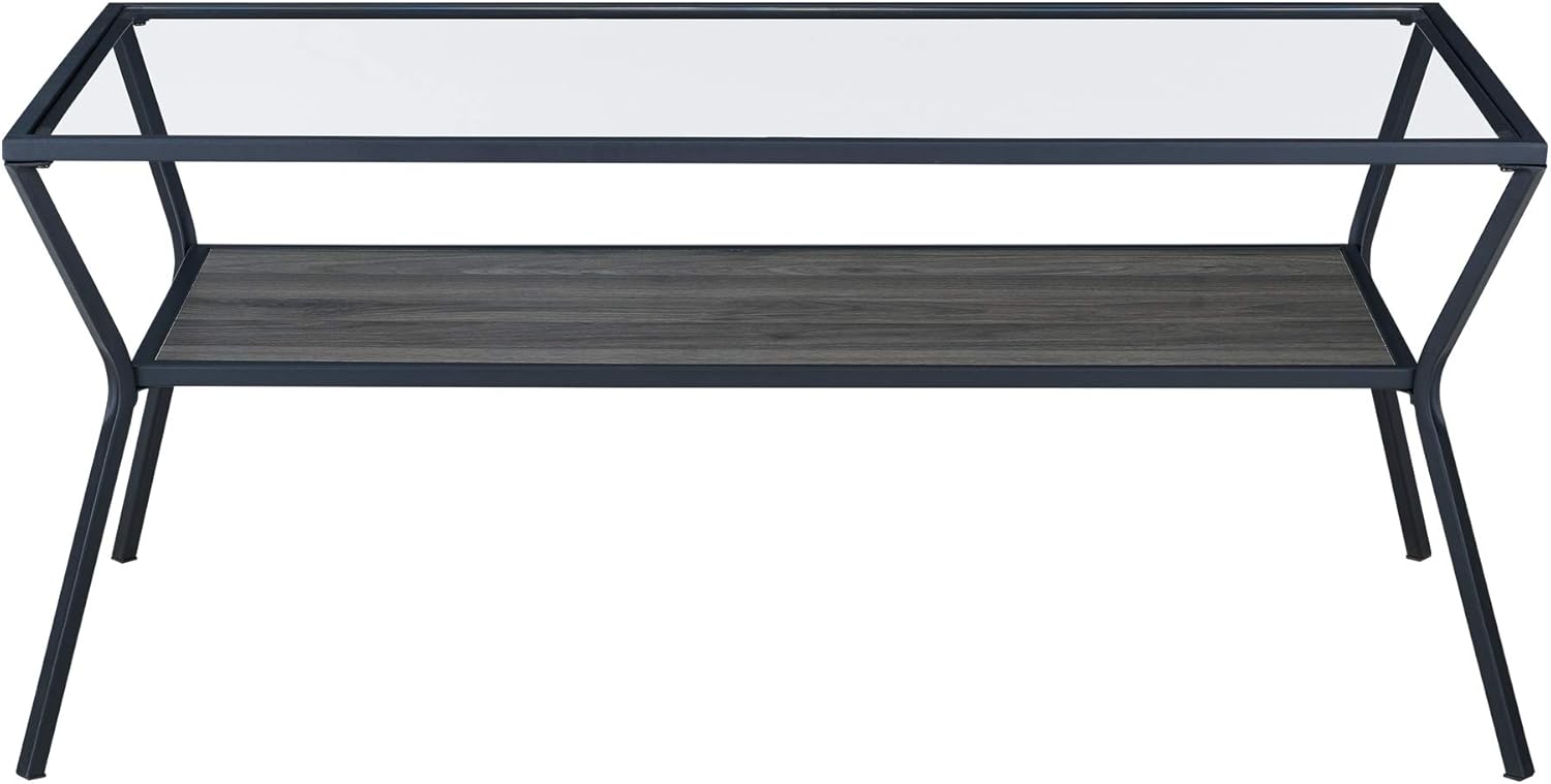 Eden Bridge Designs Contemporary Rectangular 42″ Modern Metal & Glass