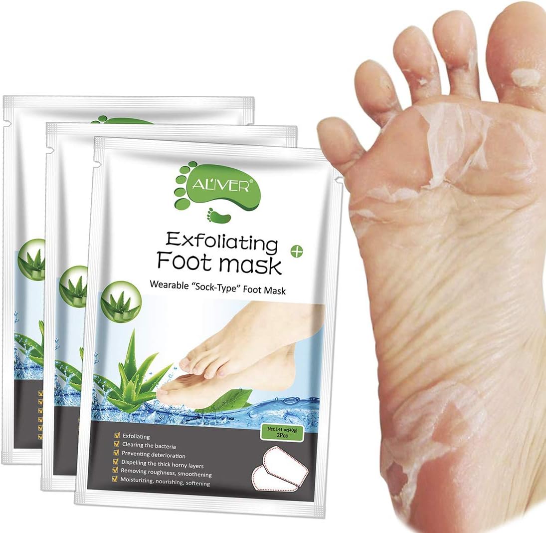 Foot Peel Mask 3 Pack， Exfoliator Peel Off Calluses Dead Skin Callus