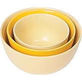 Now Desgns Nesting Prep Bowls, Set of 3, Matte Sunrise Yellow