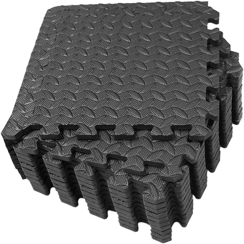 NOBRANDED 12Pcs Puzzle Exercise Mat, EVA Foam Interlocking Tiles, Protective Flooring Mats for Gym Equipment and Cushion for Workouts : Sports & Outdoors