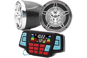 UTV ATV Bluetooth Amplifier Sound System Hand-Free Speakers FM USB Audio 3 Inch Speakers 12V Motorcycle Waterproof FM Radio S