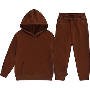 Boys School Sweatsuit Girls 2 Piece Outfit Kids Baggy Tracksuit Pullover Hoodie Sweatpants Set Back To School Wide Leg
