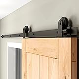 CCJH 5FT Sliding Barn Door Hardware Kit, Heavy