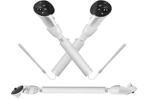 Rokeblau VR Accessories for Meta Quest 3, Handle Attachments Controller Grips Extensions for Quest 3, Dual Extension Grips Playing Beat Saber Gorilla Tag Golf Badminton Baseball More VR Games