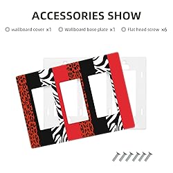 Fashion Red Black White Zebra Leopard Cheetah Print