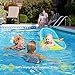 Peradix Baby Float Water Toys with Inflatable Canopy Sunshade Swimming Pool Boat Floating Ring (Apple Green)