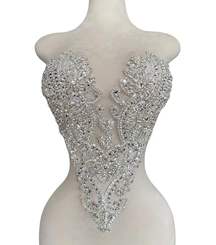 Three-Dimensional 3D Flower Rhinestone Applique Sewing...