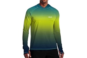 WELIGU Men's UPF 50+ Sun Protection Hoodie Shirt Long Sleeve SPF Fishing Outdoor UV Hiking Lightweight Shirts