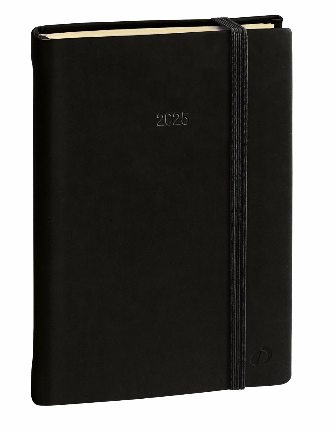 Quo Vadis - Collection: Silk Daily 21 Prestige with Elastic Calendar Year Diary 13 x 21 cm - Multilingual Edition - 12 Months January-December - Black - Year 2023