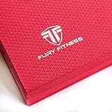 Fury Fitness Foam Balance Pad Bundled with Yoga Strap, X-Large Non-Absorbent, Perfect as Yoga Knee Pads, Meditation Cushion, Rehab and Standing Desk Mat