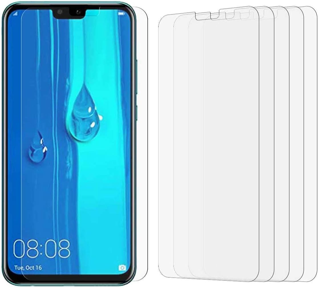 [5 Pack] Tonvizern Compatible for Huawei Y9 2019 High Definition Screen Protector Film [Not Glass]