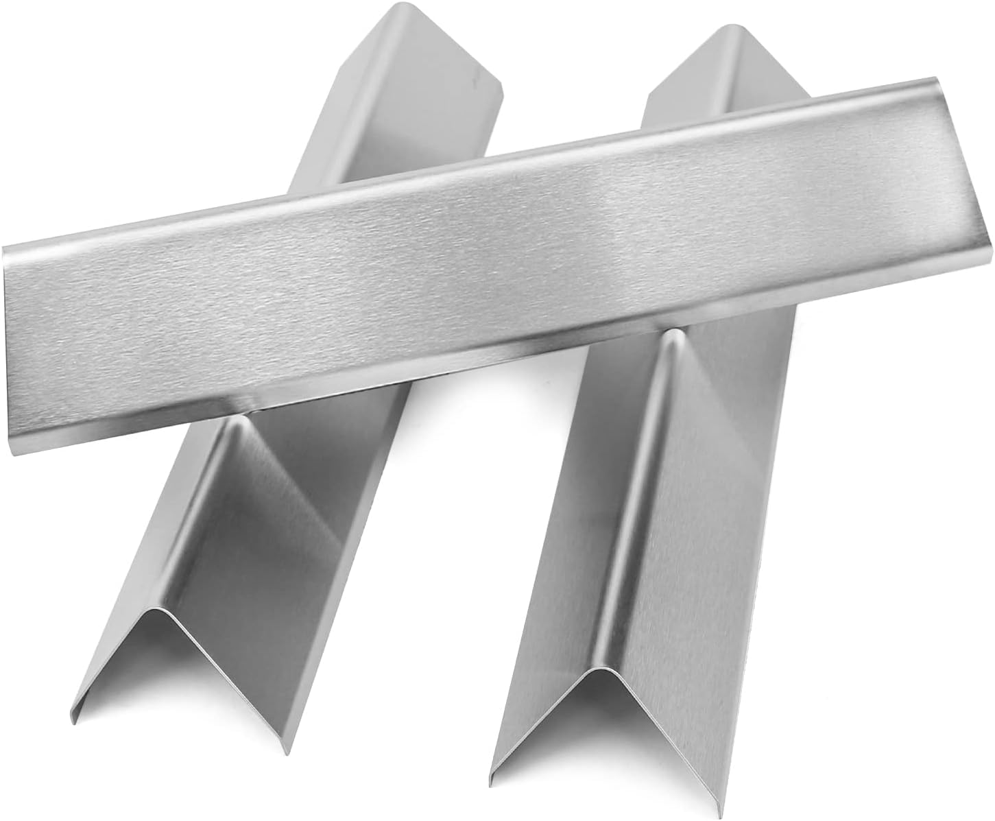 Denmay 38.8CM 7635 Flavorizer Bars Spare Parts for Weber Spirit I & II Serie E210, E220, S210, S220 (with Front Control Knobs), Stainless Steel Heat Plate burner Cover Replacement Parts, 3 Pack