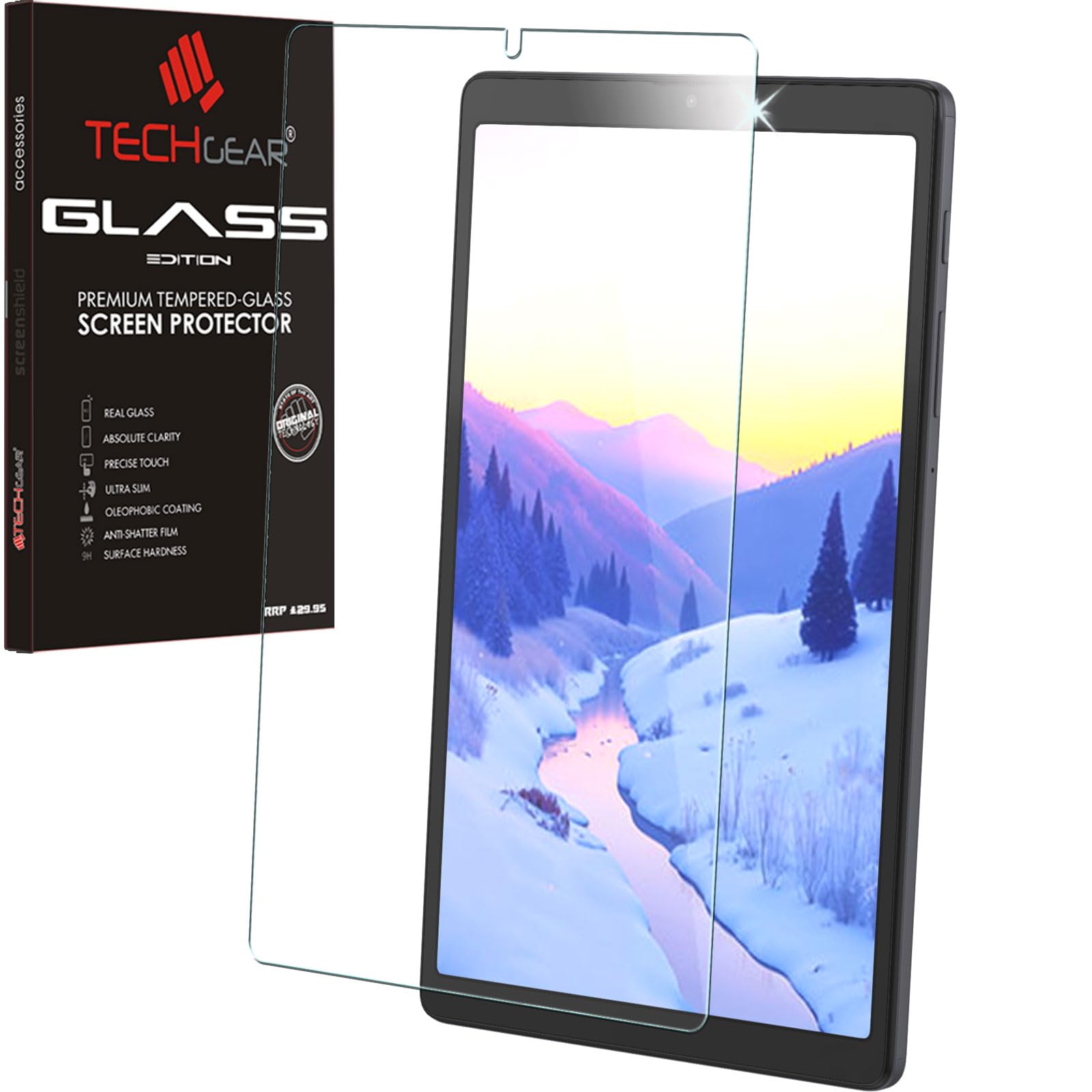 TECHGEAR Galaxy Tab A7 Lite 8.7" GLASS Edition (SM-T220 / SM-T225) Tempered Glass Screen Protector [9H Toughness] [HD Clarity] [Scratch-Resistant] [No-Bubble] Made For Samsung Galaxy Tab A7 Lite 2021