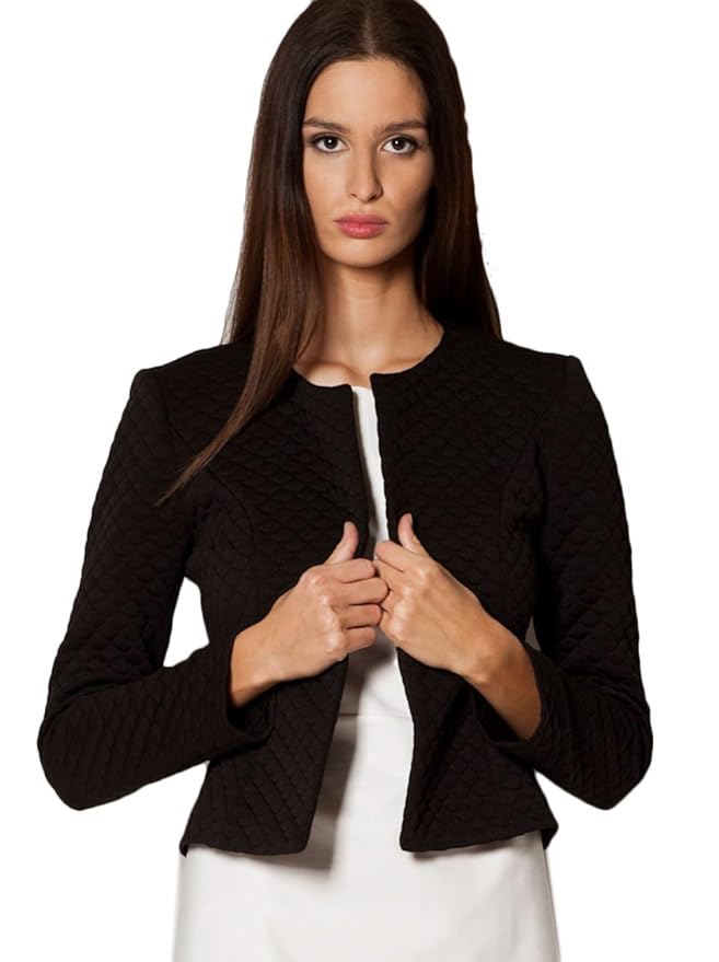 Blazer Kurzjacke Jacke Schicker Blazer Bolero Steppjacke Figurbetonend Sommer Kollektion S M 36 38 (208)
