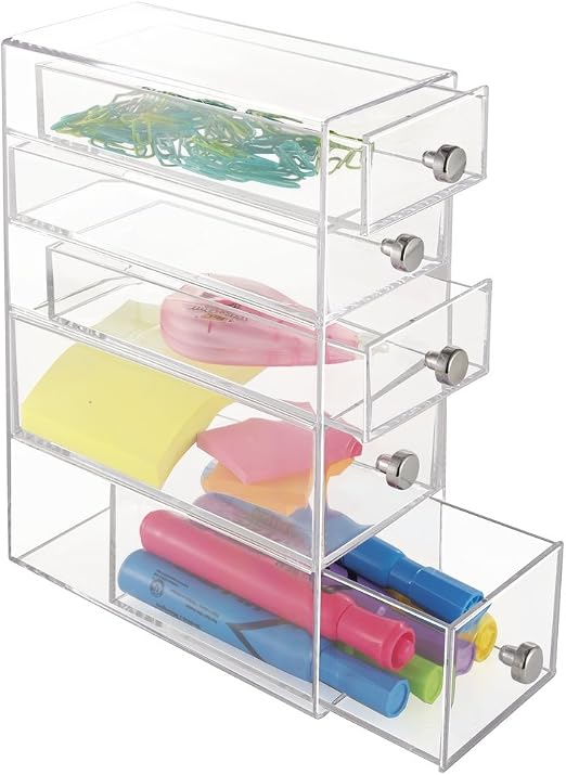 mDesign Desktop Drawer Organiser Desk Storage for Stationery Such as