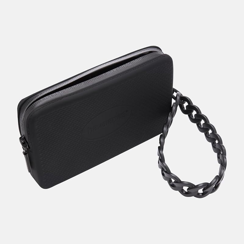 - Mini Bag Chain II, Borsa in Silicone Compatta ed Elegante da Donna con Cinturino da Polso e Chiusura Zip, Resistente all’Acqua