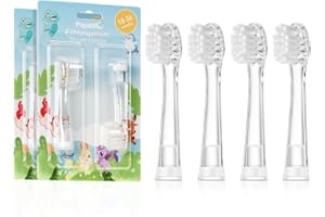 Papablic Replacement Toothbrush Heads - 4 Count | Compatible BabyHandy & Toddler Sonic Electric Toothbrushes (18-36 Months)