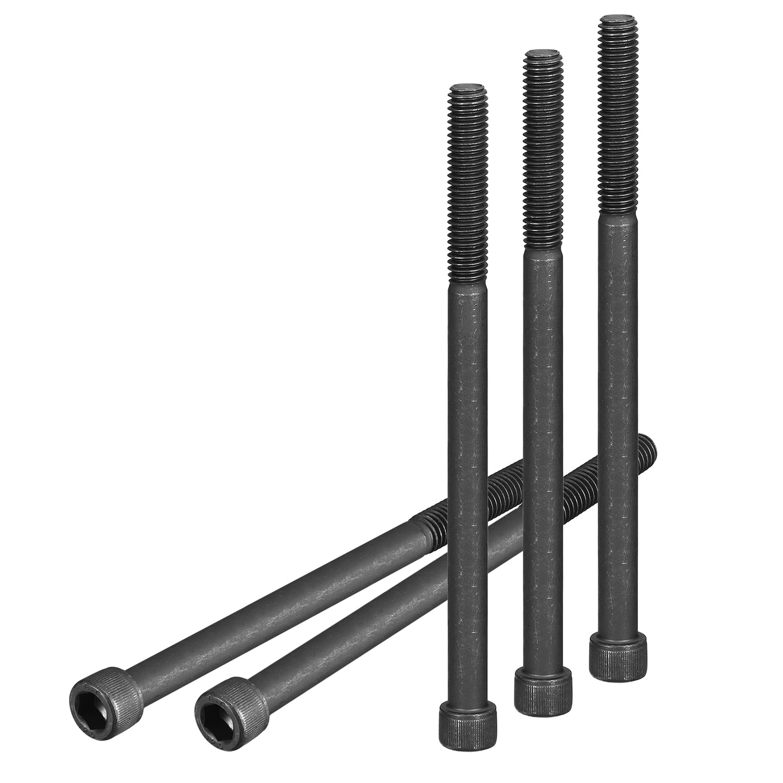 DTGN 5/16-18x5" Socket Head Cap Screws Bolts, 6Pcs 12.9 Grade Alloy Steel, Machine Hex Socket Screw, Hex Drive, Black Oxide Finish, UNC Coarse Thread Partially Threaded
