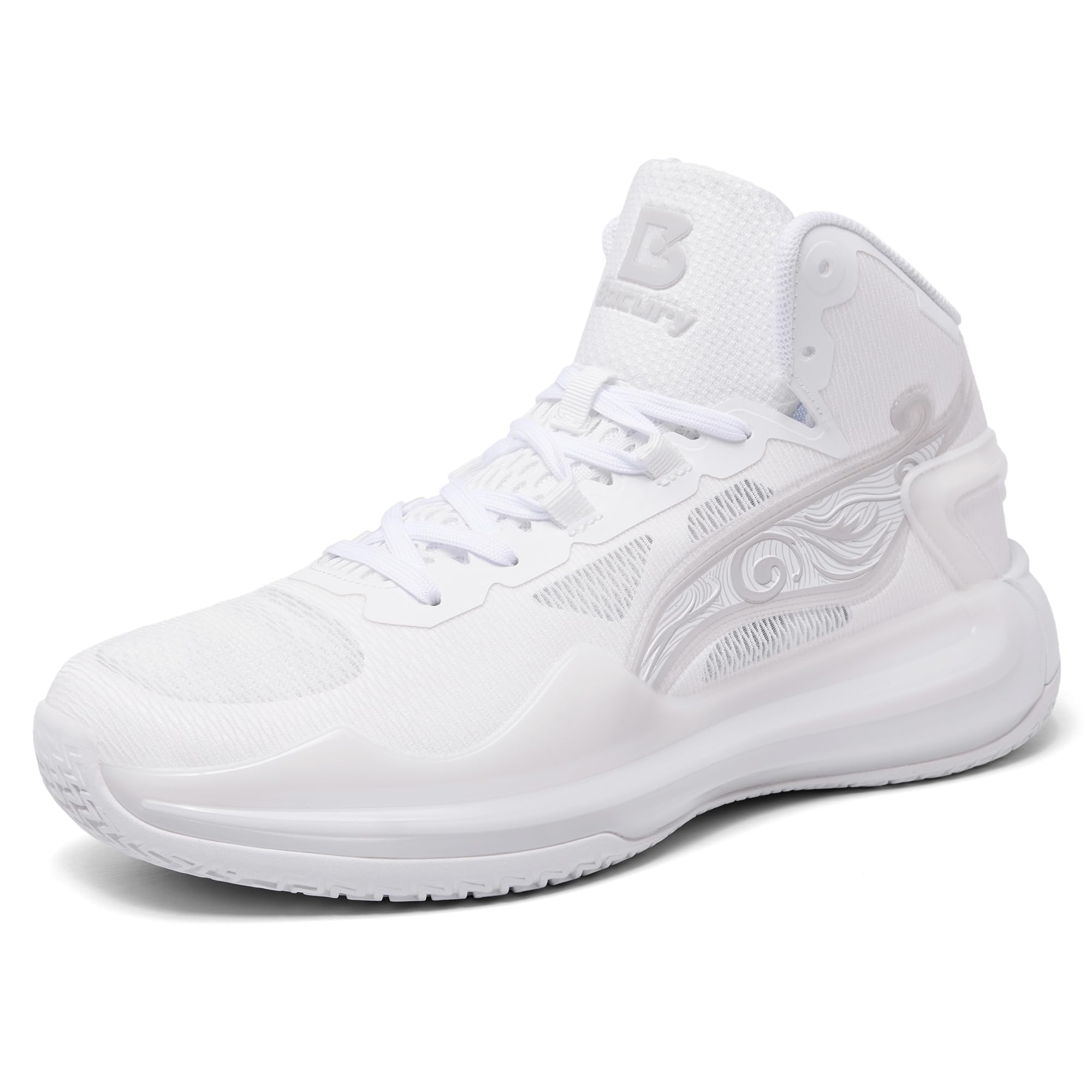 Photo 1 of Bacury Women’s Basketball Shoes Breathable Non Slip Sneakers Lightweight Fashion Outdoor Sports Shoe White Size 6