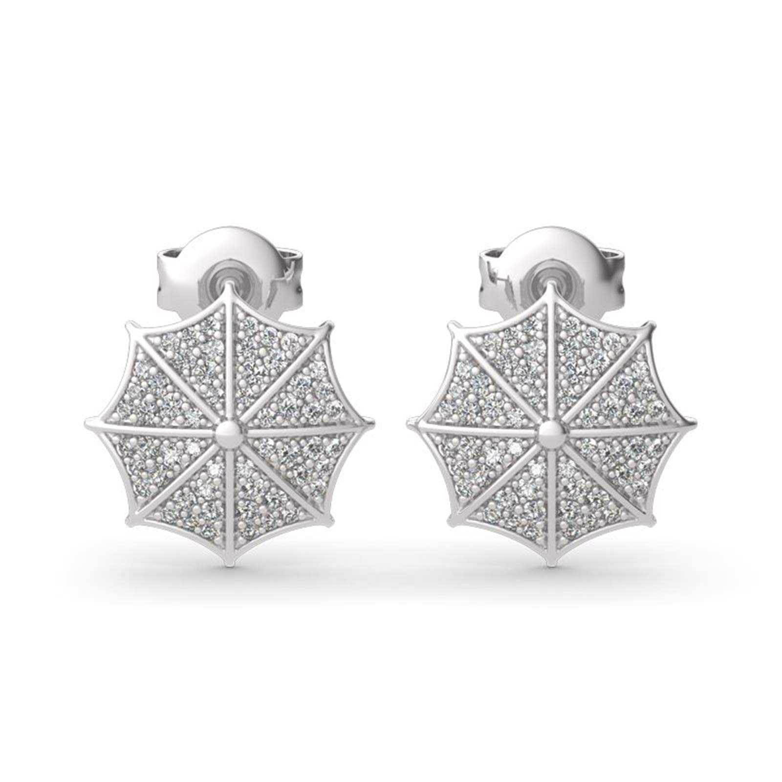 Jeulia"Rainy Day" Umbrella Sterling Silver Stud Earrings Fashion Anniversary Promise Engagement Wedd
