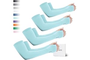 GOUNOD Sun Protection Cooling Arm Sleeves with Thumb Holes - Gardening Outdoors Sports Workouts Arm Sleeves