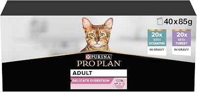 Pro Plan Delicate Digestion Ocean Fish & Turkey Wet Cat Food 40 x 85g