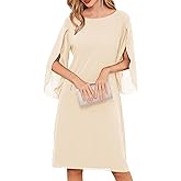 GRACE KARIN Womens Chiffon Dresses Flutter Sleeve Party Wedding Cocktail Dress Size 8-20