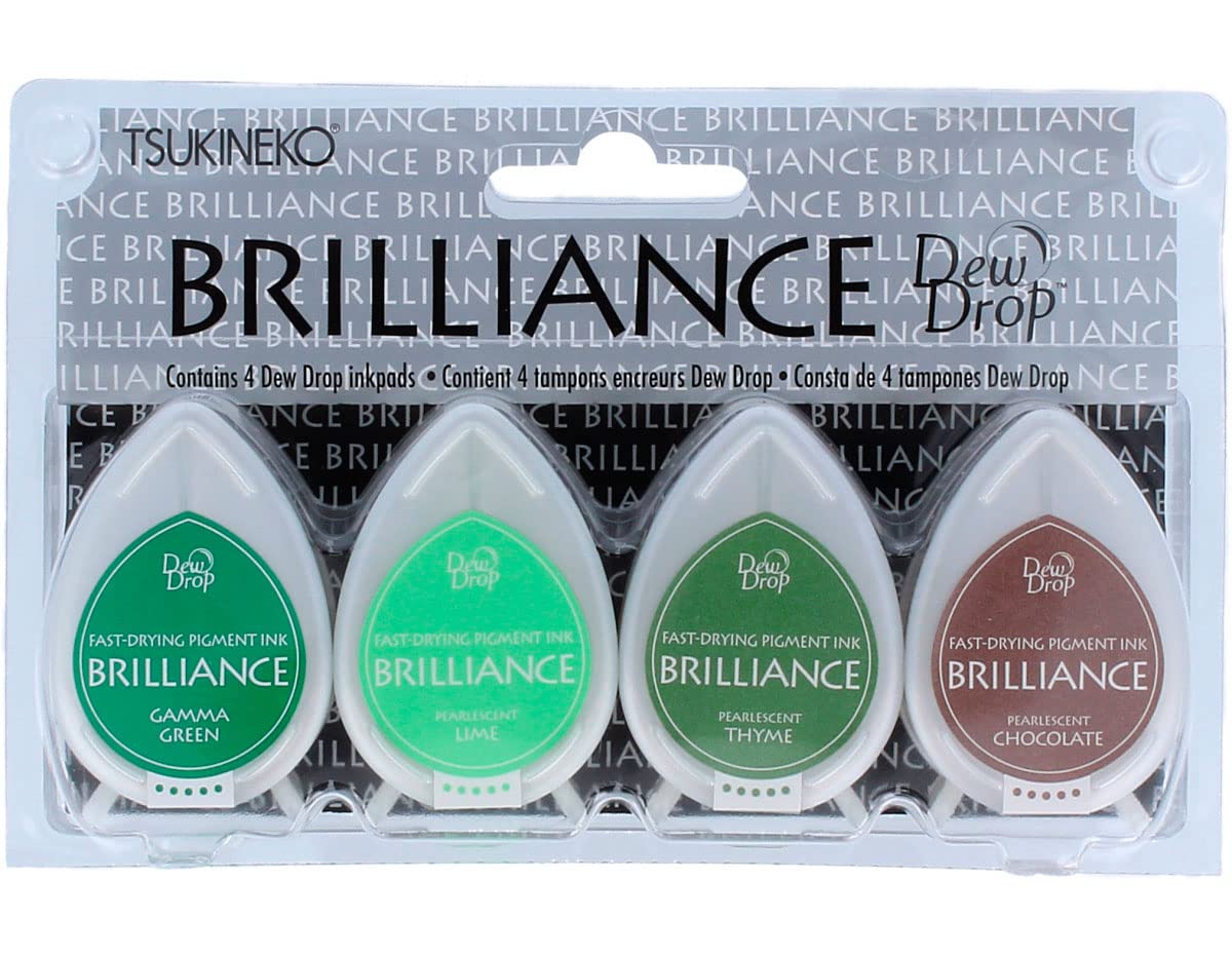 Tsukineko BD100007 "Tree House" Brilliance Inkpad Set, Multiple Colours