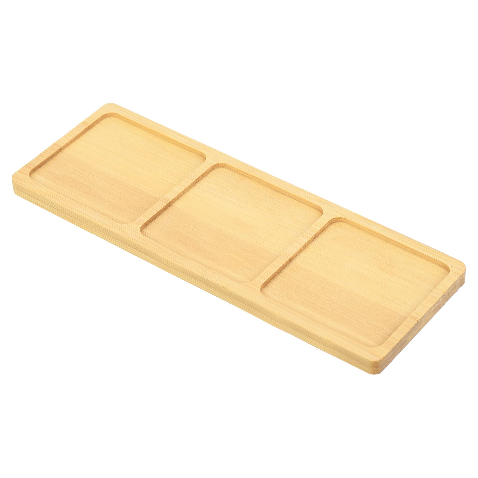 PATIKIL Plant Pot Saucer 8x3 Inch, Bamboo Rectangular Lattice Flower Drip Tray for Home Indoor