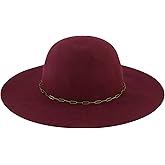 Christian Siriano New York Fedora Hat, Women's Wool Felt Wide Brim Sun Hat, One Size