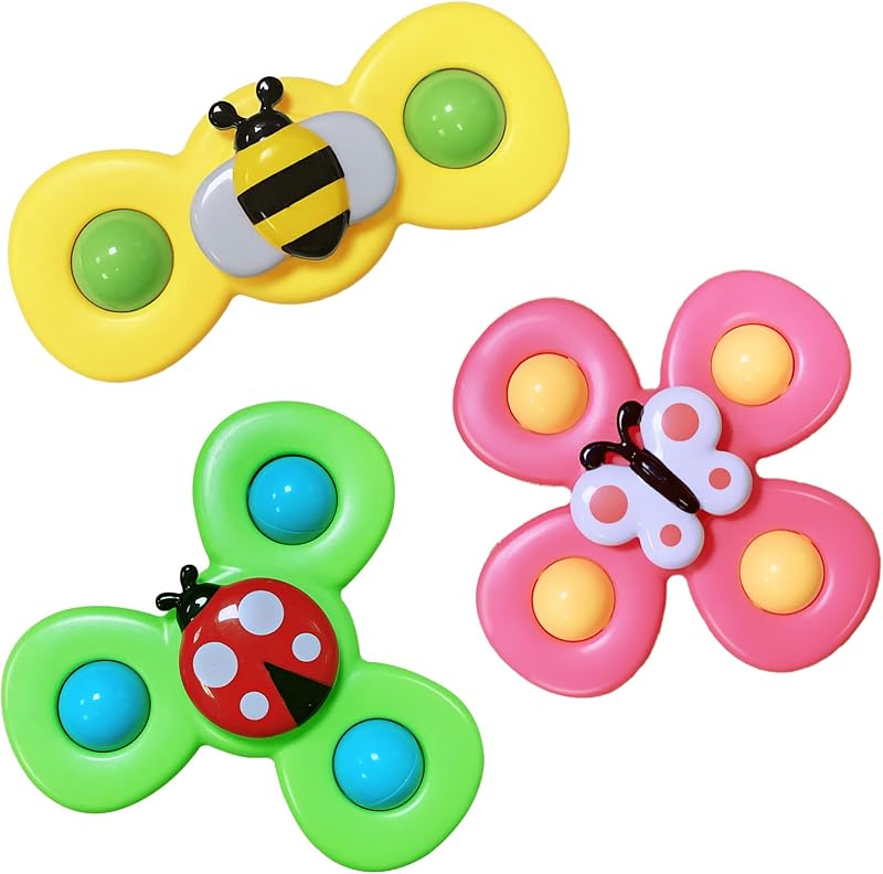 Yumuwind Suction Spinners for Babies Spinning Toys with Silicone Bubbles