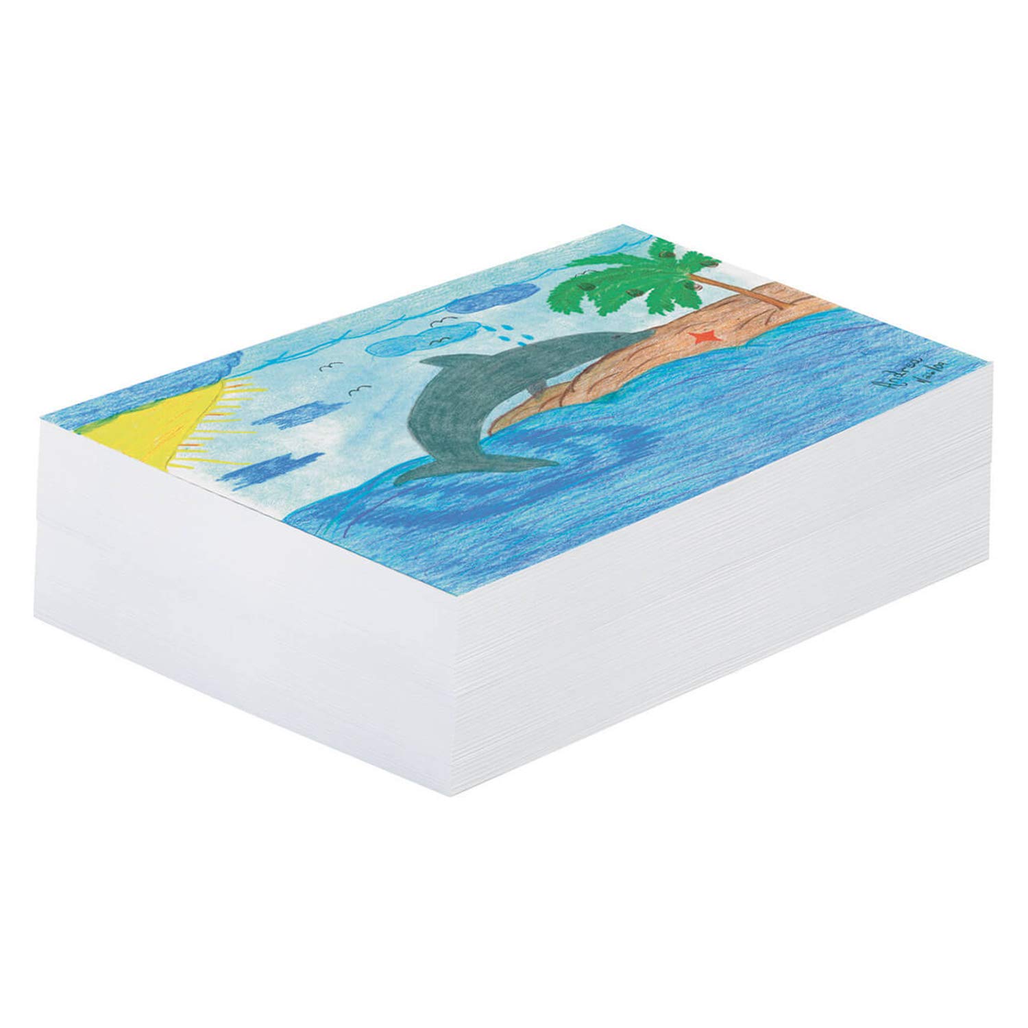 Photo 1 of Pacon PAC3407 Newsprint Paper Ream, 9" x 12", White, 500 Sheets