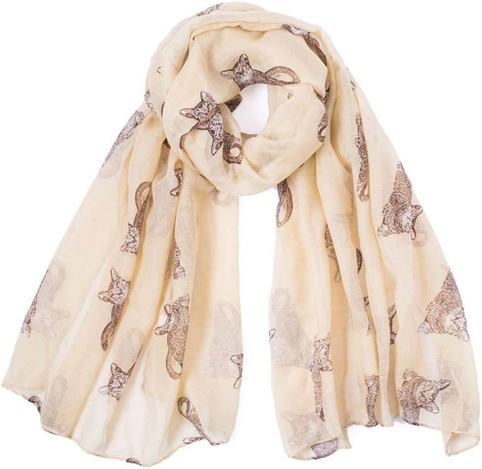 Wrap Shawl Plaid, Winter Women Lady Warm Fashion Cartoon Cat Pattern Cute Scarf Wrap Shawl