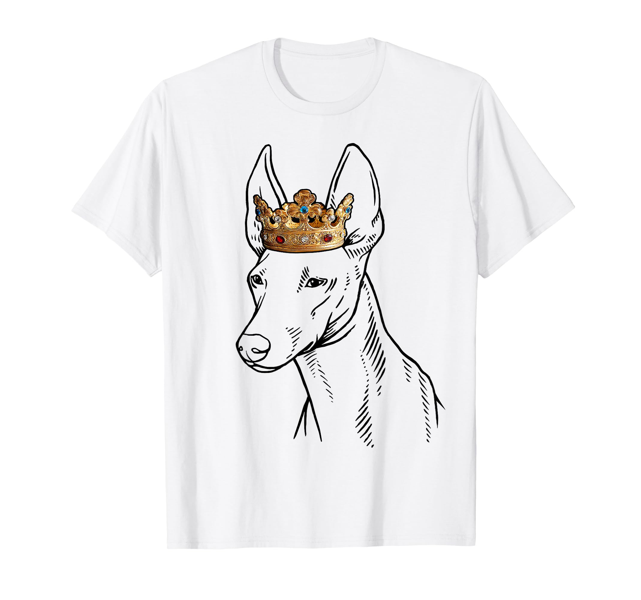 Cirneco dell'Etna Dog Wearing Crown T-Shirt