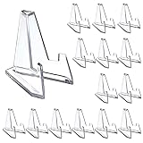 Hipiwe 15 Packs Acrylic Easel Stands Clear Mini