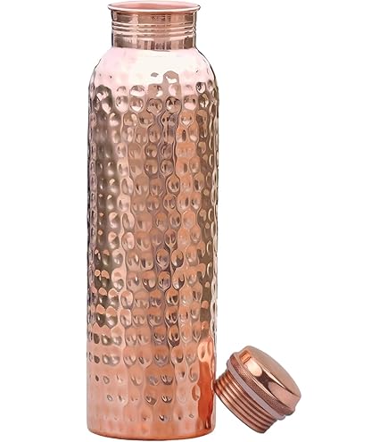 Amazon.com: HOMEZY Copper Water Bottle (34oz/1000ml) 100% Pure