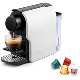 beanglass Mini Espresso Machine Compatible with Nespresso Original Pods | Compact Capsule Coffee Maker with 22 oz Removable Water Tank, Programmable Espresso &amp; Lungo, and Auto Shut-Off