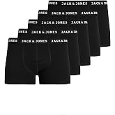 Jack &amp; Jones Mens 12142342 Jachuey Trunks Pack of 5 Black