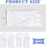 XPOOP 2 Pairs Nail Gloves UV Protection Fingerless Gel Manicure Light Shield view 2