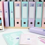 Oxford A4 Lever Arch Files 3 Pack Pastel Pink Lilac Mint 70mm 560 Sheets view 6