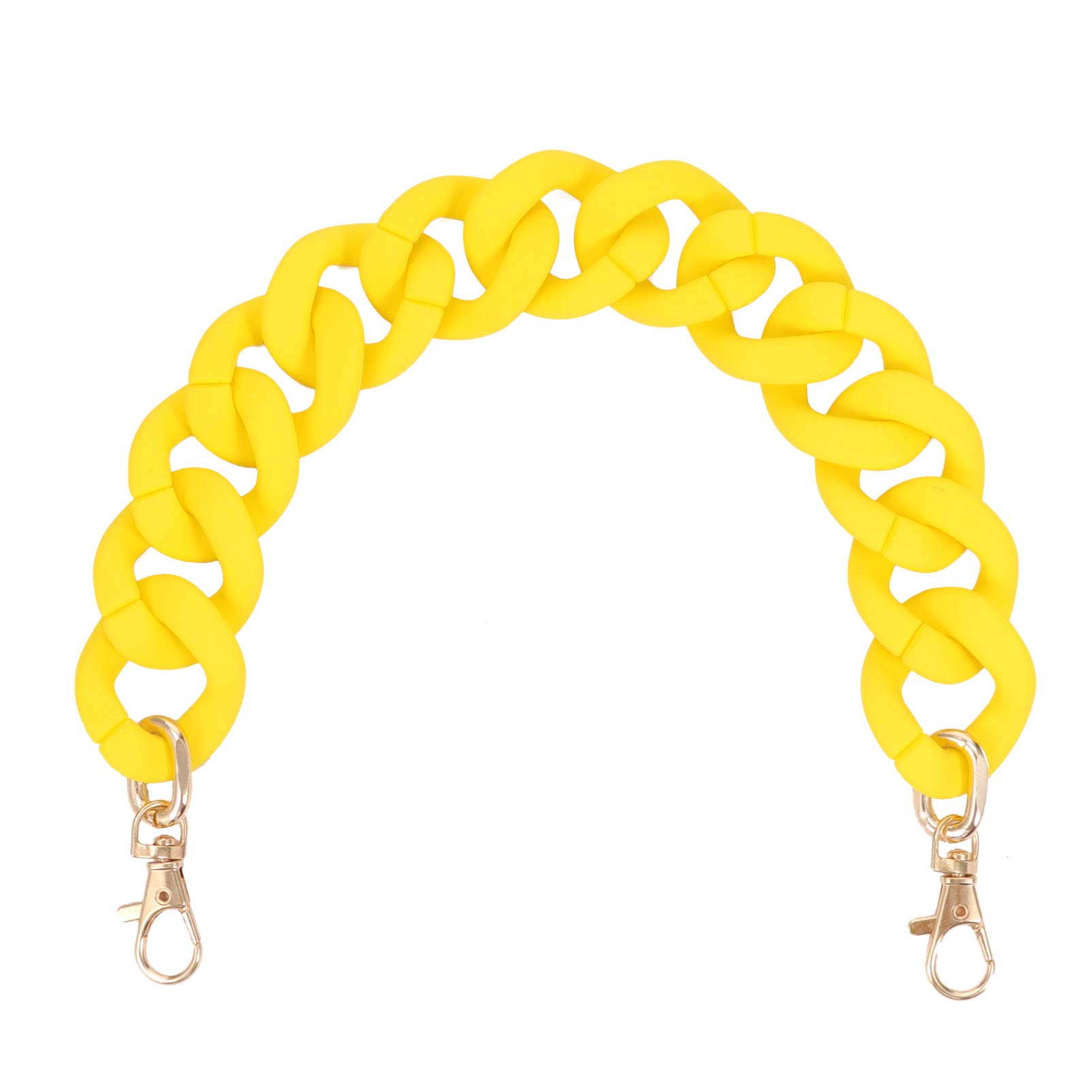 PRETYZOOM Yellow Chunky Chain Strap Acrylic Chain Luxury Handbag Strap Replacement Purse Clutches Handles for Purse Handbags DIY Crafts