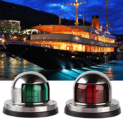 2X Marine Boat Yacht Pontoon Stainless Steel LED Bow Navigation - Foto 13