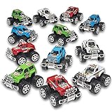 Pack of 12 Monster Pullback Trucks Stocking Stuffers