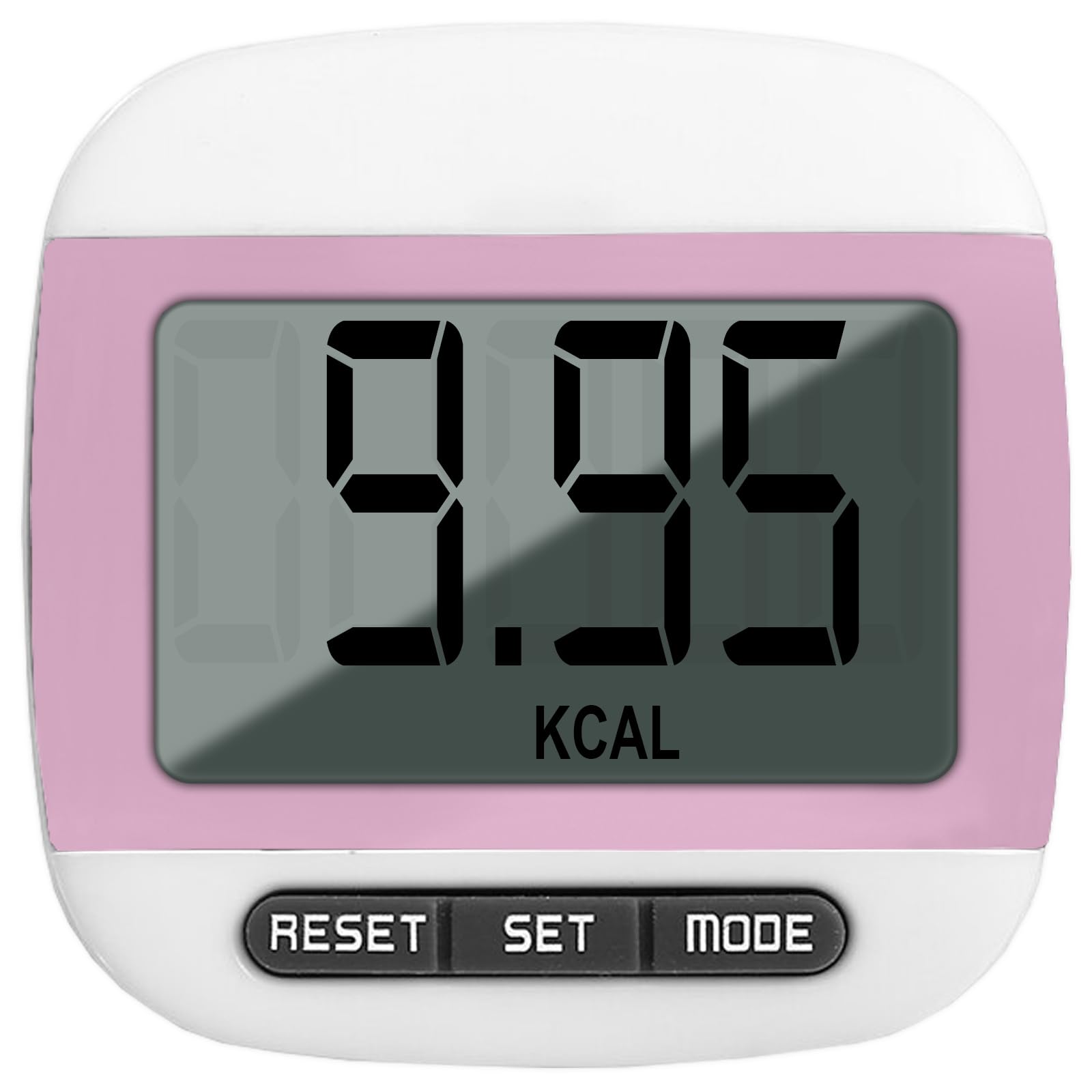 Step Counter for Walking, Portable Walking Pedometer, Sport Pedometer- Distance, Step, Calories and Fitness Tracker for Men, Women and Kids (Pink)