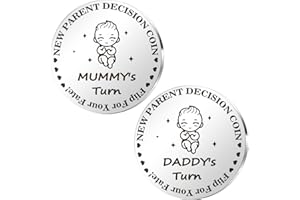 HOOSMOON pugdodo Funny Decision Coin for New Mom Dad Stocking Stuffers New Mom Gifts Pregnancy Gifts for First Time Moms Double-Sided Mom to Be Gift New Parents Gifts for Couples Christmas Gifts (1)