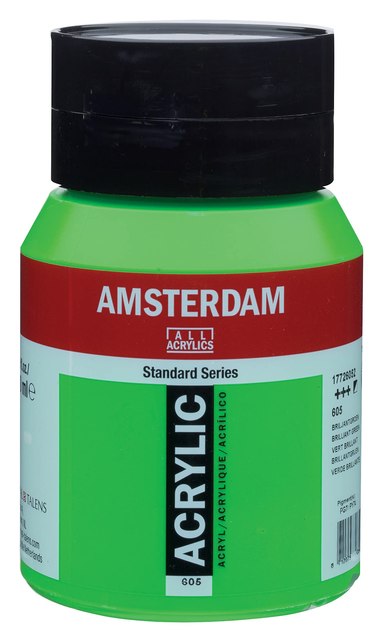 Amsterdam Standard Series Acrylic Jar 500 ml Brilliant Green 605 (17726052) — image 1