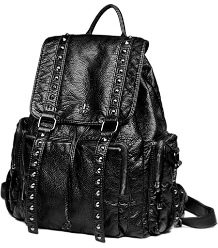 Amazon.com: SandraWang ‌Gothic Skull Studded Backpack for Women