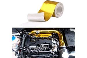 RYANSTAR 2" x9M Gold Aluminum Reinforced Tape Heat Shield Adhesive Backed Resistant Intake Wrap