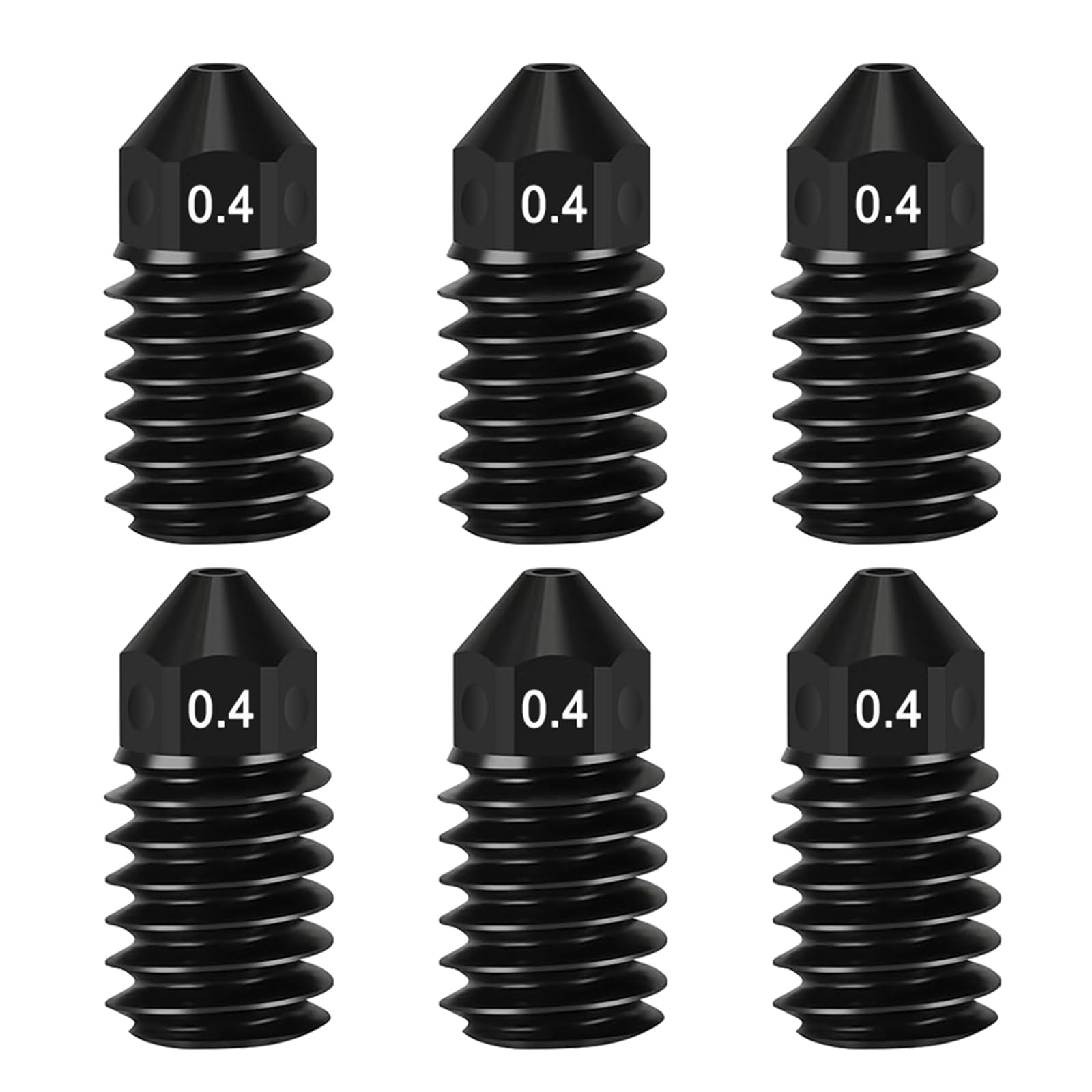 Photo 1 of ***MISSING ONE***
HIKUDIY 6Pcs 0.4mm Hardened Steel Nozzles for Bambu Lab A1/A1 Mini, Extruder Hotend Replacement Nozzles for A1/A1 Mini 3D Printers